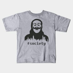 Mr Robot - FSociety - Mask Kids T-Shirt